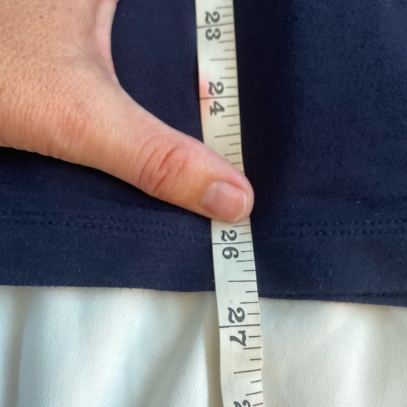 LOU & GREY signature soft v-neck short sleeve sweatshirt Navy blue women’s XXL - Picture 4 of 7